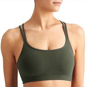 Athleta full focus green sports active athletic criss cross sports bra